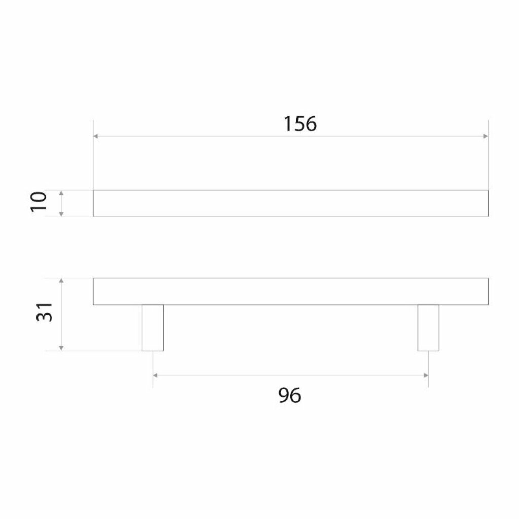 Ручка-рейлинг 8925 D-10 (96), хром