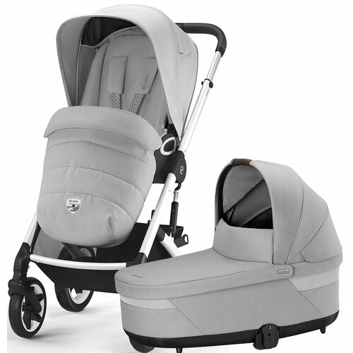 Cybex Talos S LUX | 2-в-1 (Lava Grey на шасси Silver с дождевиком прогулочного блока 2023)