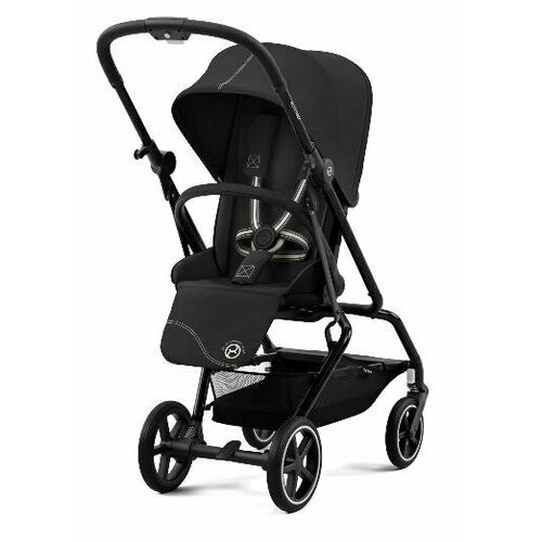 Cybex Eezy S Twist+ 2 (Moon Black на шасси Black с бампером) коляска прогулочная cybex eezy s twist 2 slv moon black с дождевиком и бампером