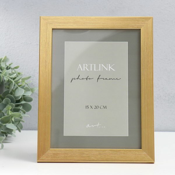 фото Фоторамка пластик "Zlata" 15x20 см, золотая