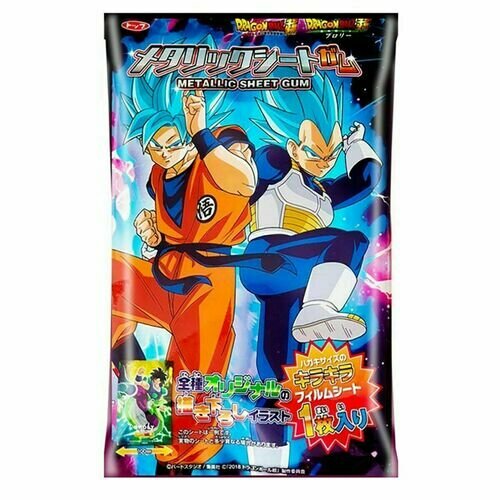 Жевательная резинка Coris Dragon Ball Металлический Щит, вкус содовой + карточка героя, 15,4 г