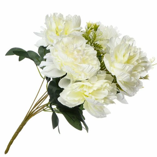 Цветок искусственный Пион, 43 см, белый, Y4-6951. 434644