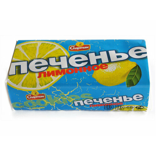 Печенье сахарное Со вкусом лимона 90г/Спартак