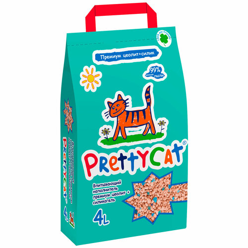 Наполнитель впитывающий для кошачьих туалетов PrettyCat Premium 2кг (4л)