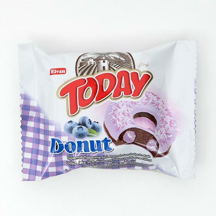 Кекс Donut Today Черника, 40 г./В упаковке шт: 3 - фотография № 1