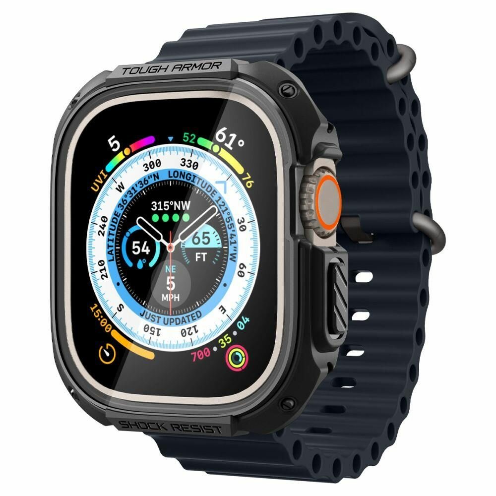 Чехол SPIGEN для Apple Watch Ultra (49 mm) - Tough Armor - Черный - ACS05457 — фото 3