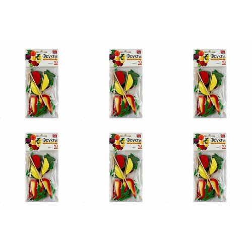GRIFON Пики декоративные фрукты, 10 см, 10 шт в уп, 6 уп