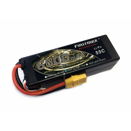 аккумулятор lipo fullymax 7 4v 6500мач в корпусе fb6500 55c 7 4v jc Аккумулятор LiPo Fullymax 11.1V 6500мАч 55C FB6500-55C-11.1V-WB