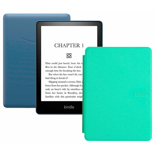 Электронная книга Amazon Kindle PaperWhite 2021 16Gb Ad-Supported Denim с обложкой ReaderONE PaperWhite 2021 Light Green