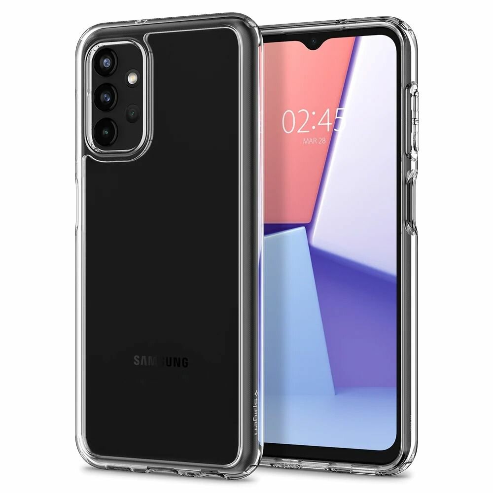 Чехол Spigen на Samsung Galaxy A13 (ACS04313) Ultra Hybrid / Спиген чехол для Галакси А13 накладка, противоударный, с защитой камеры, прозрачный