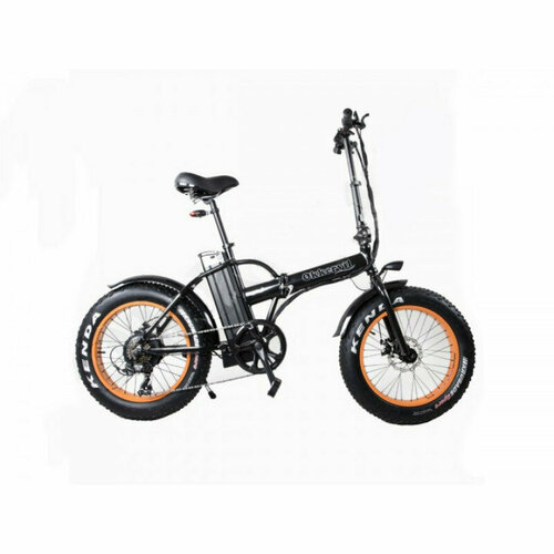 Электрический фэтбайк складной Okkervil OK-32708E черный с оранжевыми ободами 9099900₽