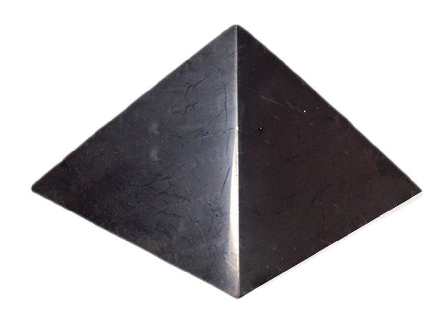 Пирамида из шунгита полированная, размер основания 200мм РадугаКамня