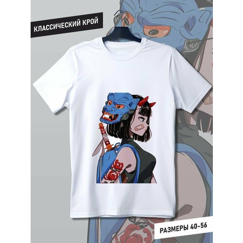 фото Футболка, размер l, белый будь на стиле