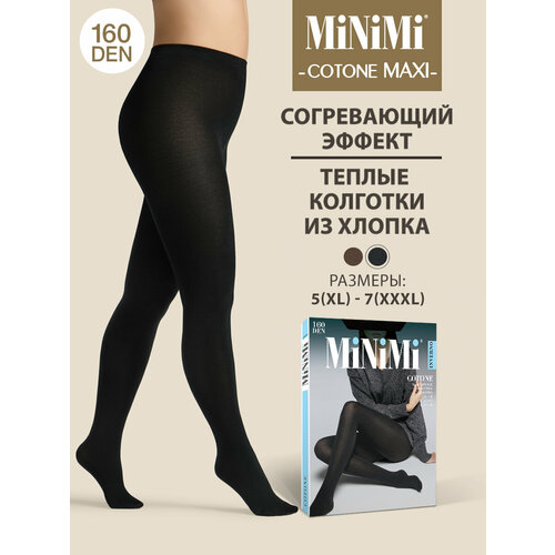 фото Колготки minimi cotone, 160 den, размер 6, черный