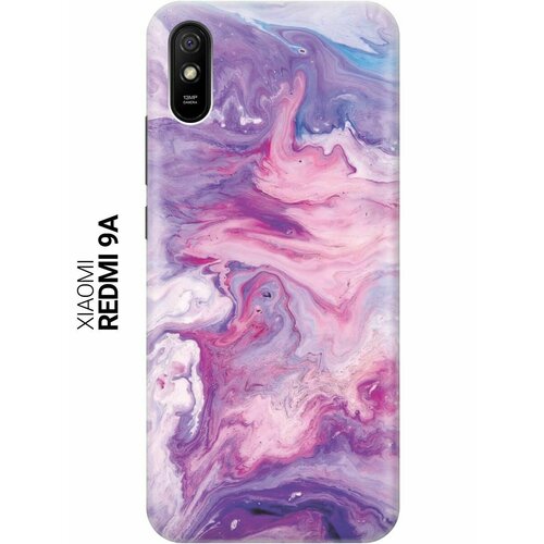 Ультратонкий силиконовый чехол-накладка ClearView для Xiaomi Redmi 9A с принтом Purple Marble ультратонкий силиконовый чехол накладка clearview для xiaomi redmi note 9 с принтом green marble