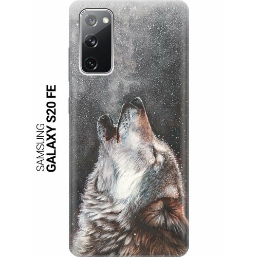 Ультратонкий силиконовый чехол-накладка для Samsung Galaxy S20 FE с принтом Морозный волк ультратонкий силиконовый чехол накладка для samsung galaxy a41 с принтом морозный волк