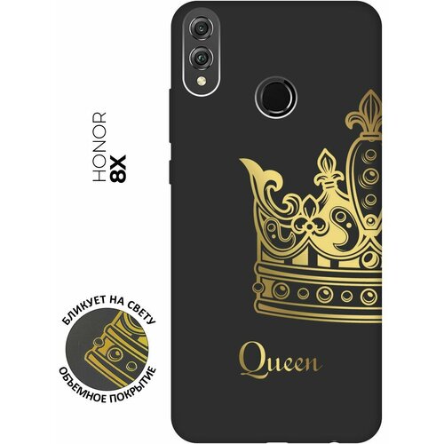 Матовый чехол True Queen для Honor 8X / Хонор 8Х с 3D эффектом черный матовый чехол rich scrooge для honor 8x хонор 8х с 3d эффектом желтый