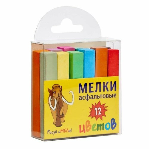 Мел цветной Мелан, 12 цветов, 12шт.