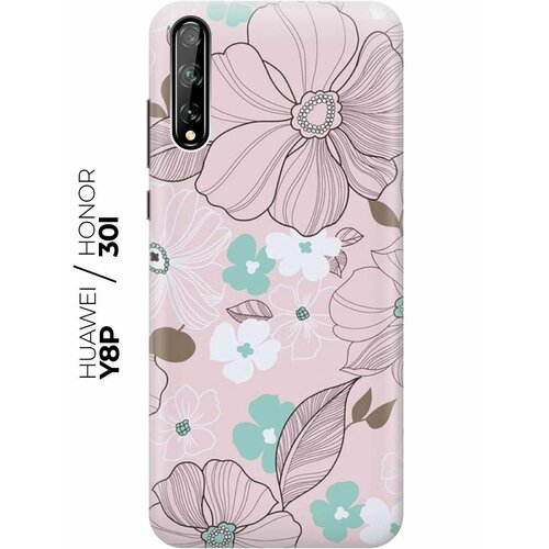 RE: PA Чехол - накладка ArtColor для Huawei Y8p / Honor 30i с принтом Розовые цветы re pa чехол накладка artcolor для huawei y8p honor 30i с принтом старинный амстердам