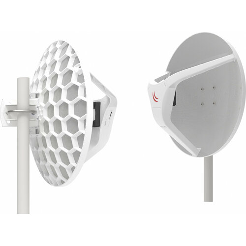 Повторитель беспроводного сигнала MikroTik Wireless Wire Dish (RBLHGG-60ADKIT) 10/100/1000 белый (упак:2шт) mikrotik wireless wire dish