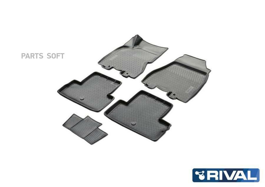 RIVAL 14109002 коврики салона! полиуретан 5 шт. без крепежа\ Nissan X-Trail T31 11-15