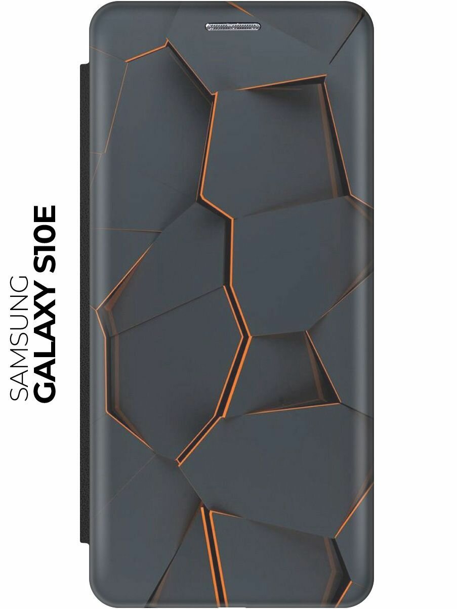 Чехол-книжка Графитовый излом на Samsung Galaxy S10e / Самсунг С10е черный