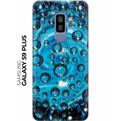 силиконовый чехол розово голубые блоки на samsung galaxy s9 самсунг с9 плюс RE: PA Накладка Transparent для Samsung Galaxy S9 Plus с принтом Голубые капли