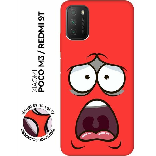 RE: PA Чехол - накладка Soft Sense для Xiaomi Poco M3 с 3D принтом Fear красный re pa чехол накладка soft sense для xiaomi poco m3 с 3d принтом unicorn розовый