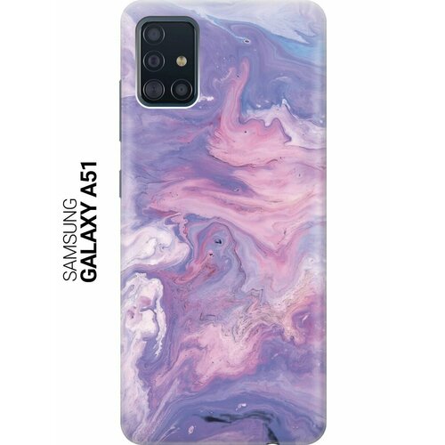 Ультратонкий силиконовый чехол-накладка ClearView для Samsung Galaxy A51 с принтом Purple Marble ультратонкий силиконовый чехол накладка clearview для samsung galaxy m21 m30s с принтом purple marble