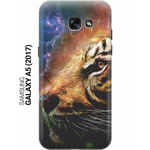 GOSSO Ультратонкий силиконовый чехол-накладка для Samsung Galaxy A5 (2017) с принтом Космический тигр gosso ультратонкий силиконовый чехол накладка для samsung galaxy s9 plus с принтом космический тигр