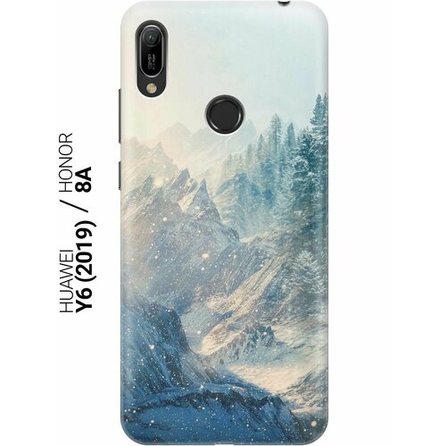 Ультратонкий силиконовый чехол-накладка для Huawei Y6 (2019), Honor 8A с принтом Снежные горы и лес ультратонкий силиконовый чехол накладка для huawei y7 prime 2019 с принтом снежные горы и лес