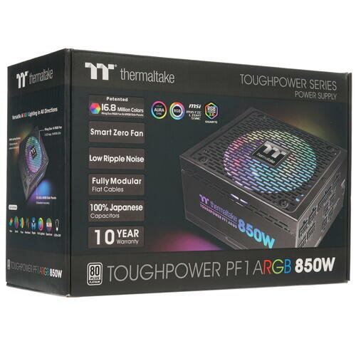 Блок питания Thermaltake Toughpower PF1 ARGB, 850Вт, 140мм, retail [ps-tpd-0850f3fape-1] - фото №20