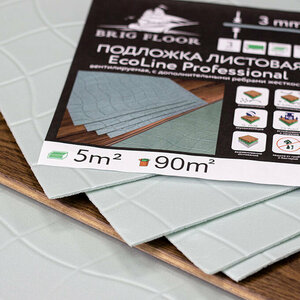 Листовая подложка Brig Floor EcoLine Professional 3mm, упаковка 5 м