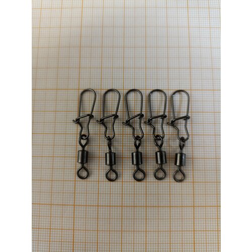 Карабин с вертлюгом рыболовные Fishing swivels 5шт 35кг CR003 # 1 size 25 piece carp fishing swivels snaps with solid ring quick change fishing hook swivels accessories ae008