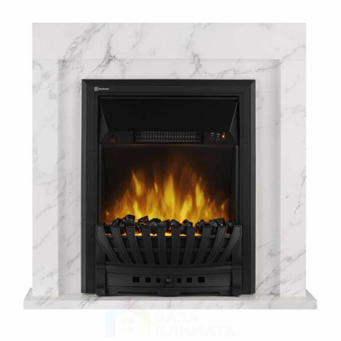 фото Каминокомплект Electrolux Simple Classic с очагом Classic EFP/P-1020LS белый мрамор