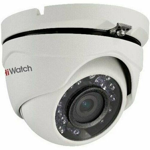 Камера видеонаблюдения аналоговая HiWatch Ecoline HDC-T020-P(B)(2.8MM) 2.8-2.8мм HD-CVI HD-TVI цв. корп: белый 2 мп купольная ip камера hiwatch ipc t020 b 2 8mm с exir подсветкой до 25м