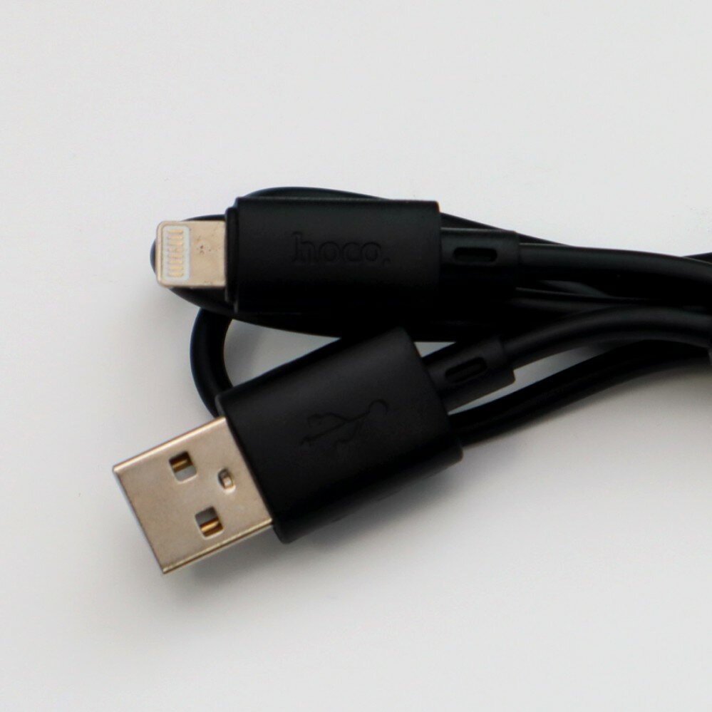 Кабель Hoco X88 Gratified USB - Lightning, 1 м, чёрный