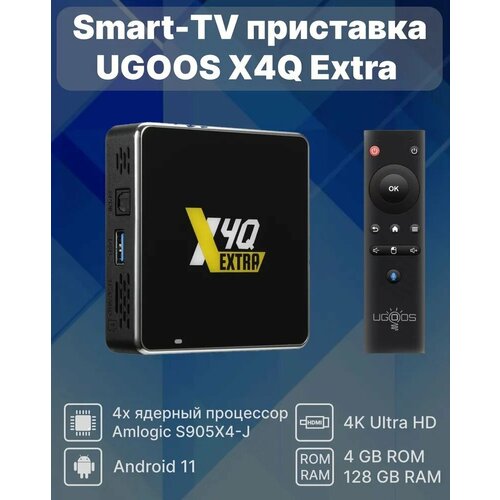 Медиаплеер Ugoos X4Q EXTRA 4128Gb Amlogic S905X4-J 1210000₽