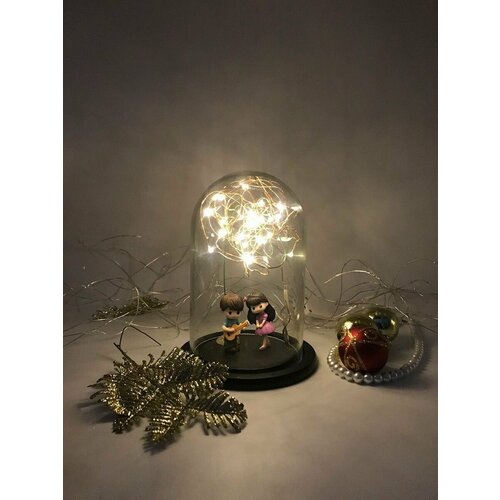 Игрушки фигурки в Стеклянной колбе с подсветкой декор