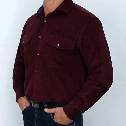 фото Рубашка westhero, размер 3xl, бордовый