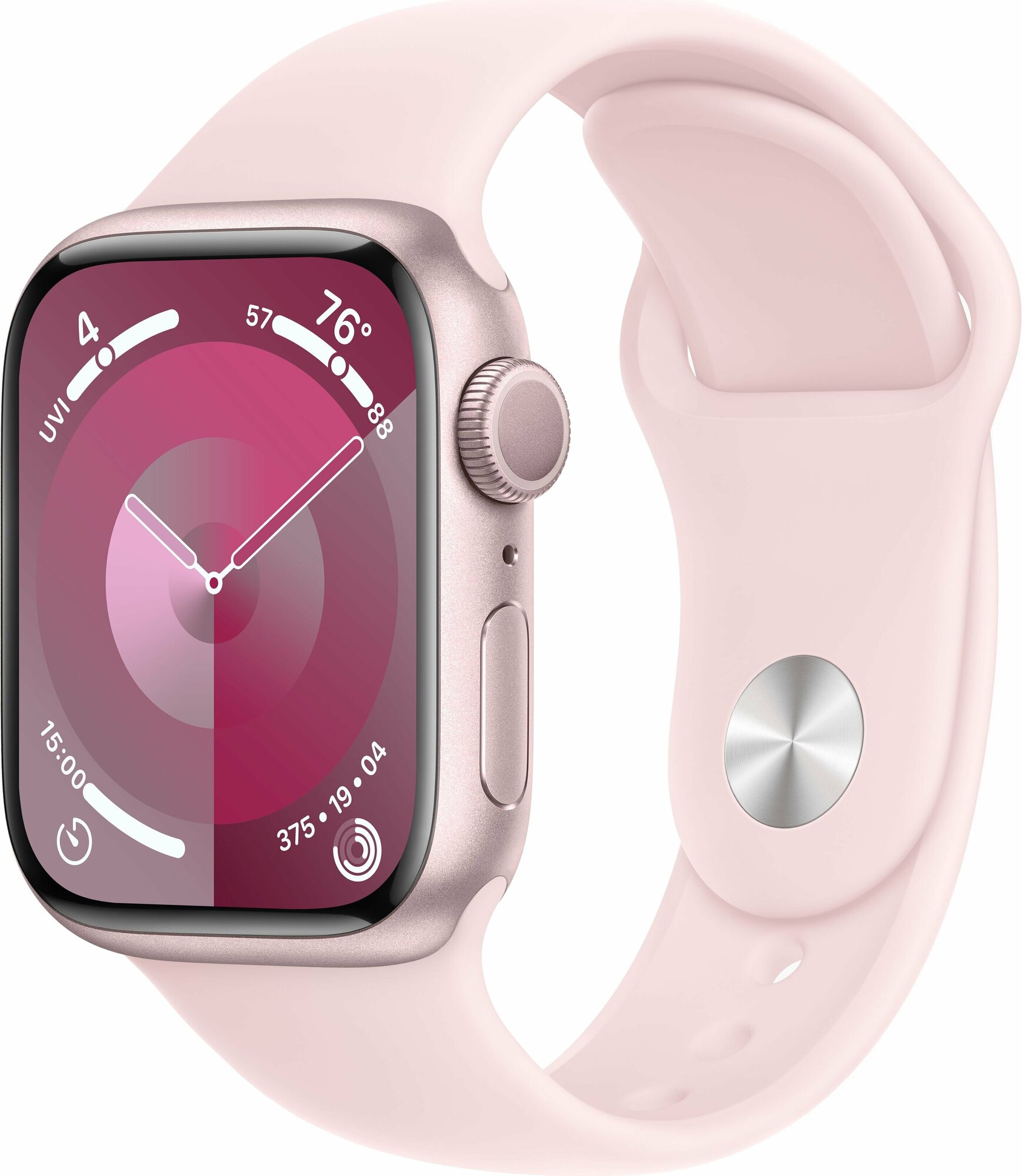 Умные часы Apple Watch Series 9 45mm Aluminum Case with Sport Band M/L (Цвет: Pink)