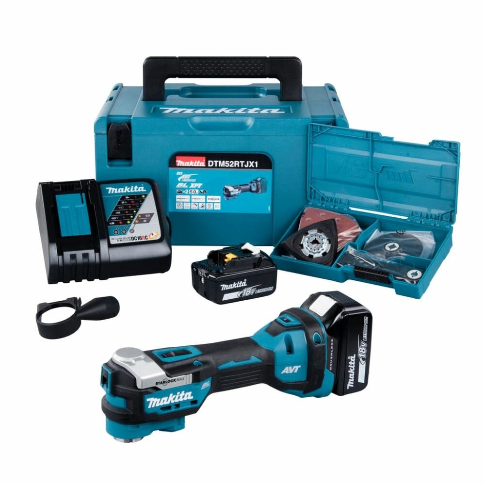 Мультитул для ремонтных и строительных работ Makita DTM52RTJX1 (18V, 2x5.0Ah, Li-Ion, MakPac)