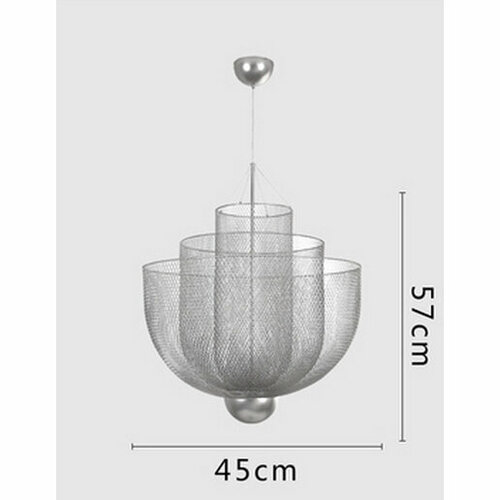 Люстра в стиле Moooi Meshmatics Chandelier LED дизайн Rick Tegelaar (серебряный маленький 45*57 см)