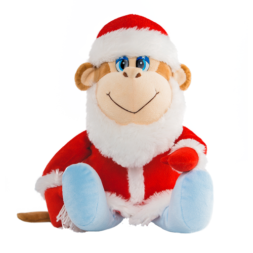 Игрушка мягконабивная Обезьянка Дед Мороз 32 см 490₽