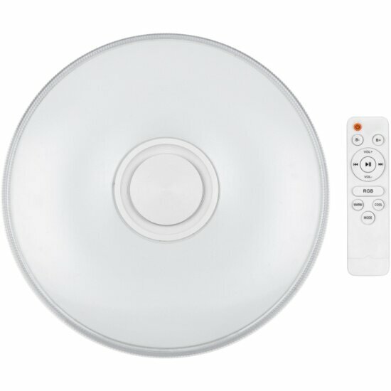 Светильник Rexant настенно-потолочный Fobos Melody 2700-6500 K RGB Bluetooth Sound с пультом и APP LED - фото №1