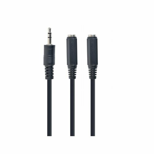 Разветвитель аудио сигнала Cablexpert, Jack 3.5 (Male) на 2х Jack 3.5 (Female) (10см) переходник 3 5 mm jack 4 pin 3 5 mm jack x2 gembird cca 417 вилка розетки белый длина 0 2 метра