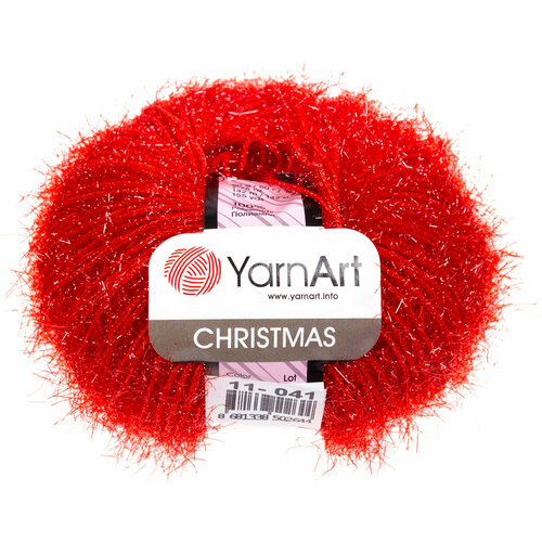 Пряжа Yarnart Christmas красный (11), 100%полиамид, 142м, 50г, 3шт