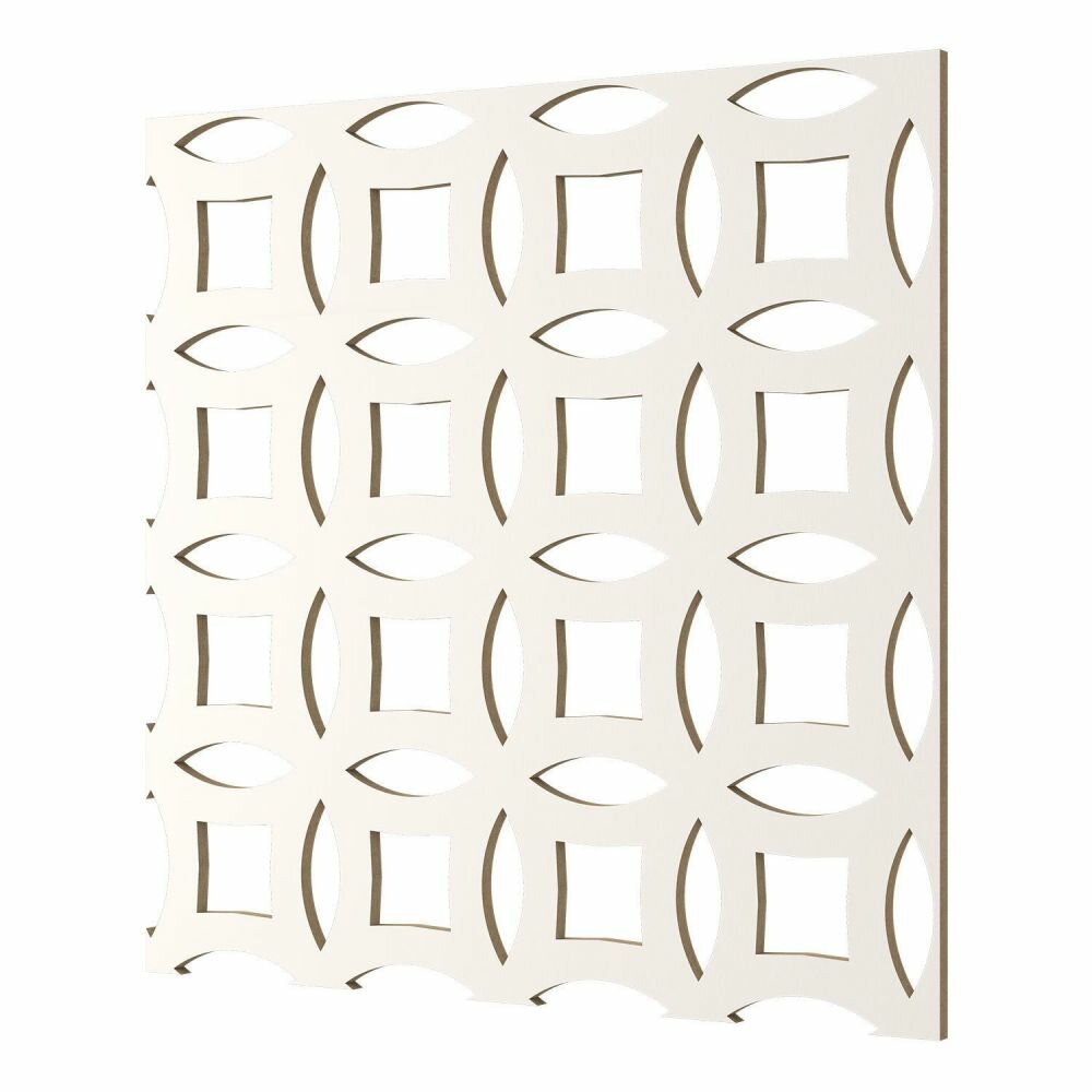 фото Перфорированная Панель Cosca Сусанна ХДФ Белый В600хШ1200 мм / Коска.