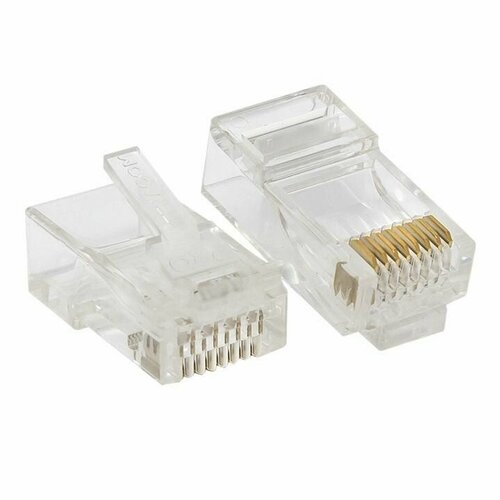 Коннектор RJ-45 неэкранированный 8P8C 30мкд кат.6 универс. (уп.20шт) TeraLINK PRO EKF TRP-PLUG-6UTP-20