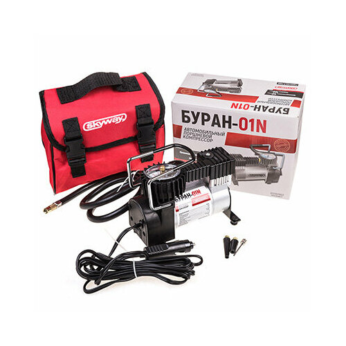 Компрессор метал корпус БУРАН-01-N Hi-tech 12V 40лмин 10 атм сумка SKYWAY S02001003 18 6720₽